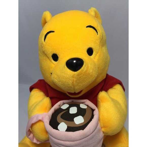 Winnie the Pooh Holding Hot Cocoa Plush Bear Stuffed Animal Baby Toy 11" Disney - Picture 12 of 13